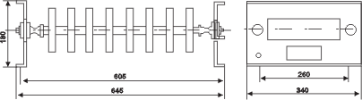 RT系列起动调整电阻器外形及安装尺寸